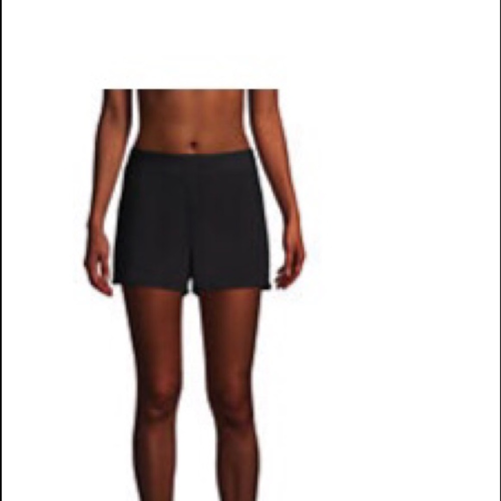 Black swim short with attached panty